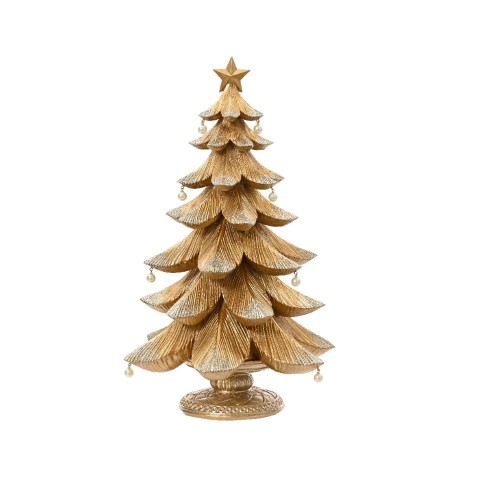 ALBERO ORO PALLINE PERLE H.38CM.